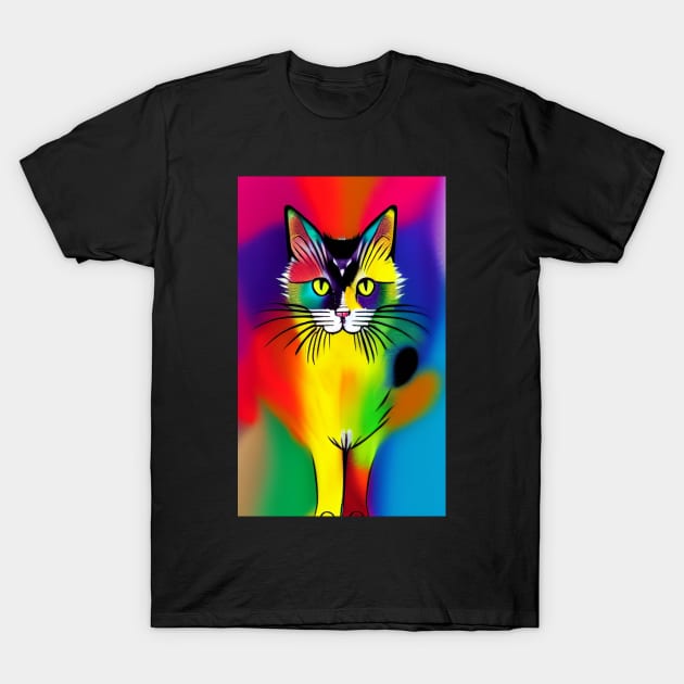 cat Art T-Shirt by Soloha